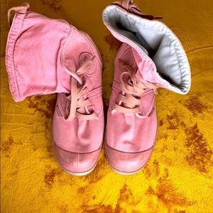 Pink Canvas Boot